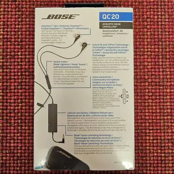 New! Bose QuietComfort 20 In-Ear Noise Cancelling Headphones Earbuds 718840-0010 - Picture 4 of 8